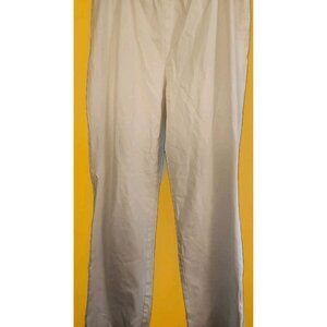 Eileen Fisher White Cropped Wide Leg Pants Organic Cotton Spandex Medium Cr50